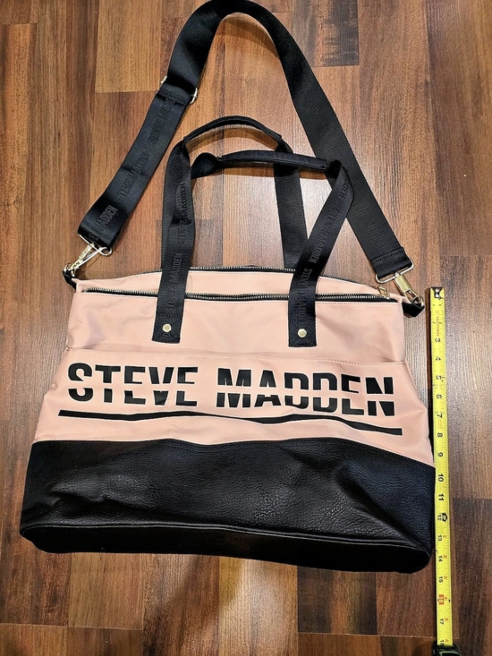 Steve Madden Pink & Black Tote Bag